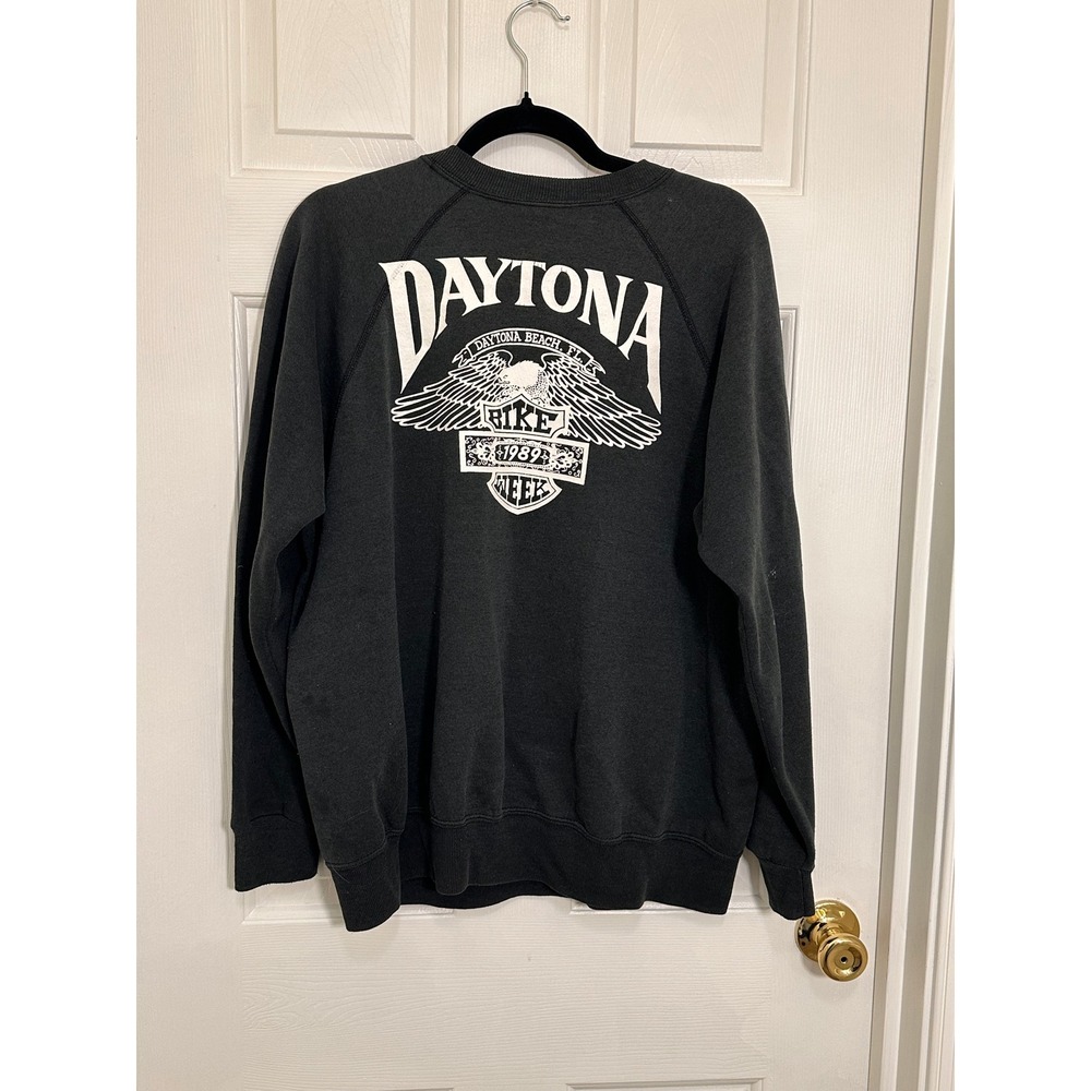 Vintage 1989 Harley Davidson Daytona Bike Week Sweatshirt XL Emblem Eagle - Picture 2 of 6